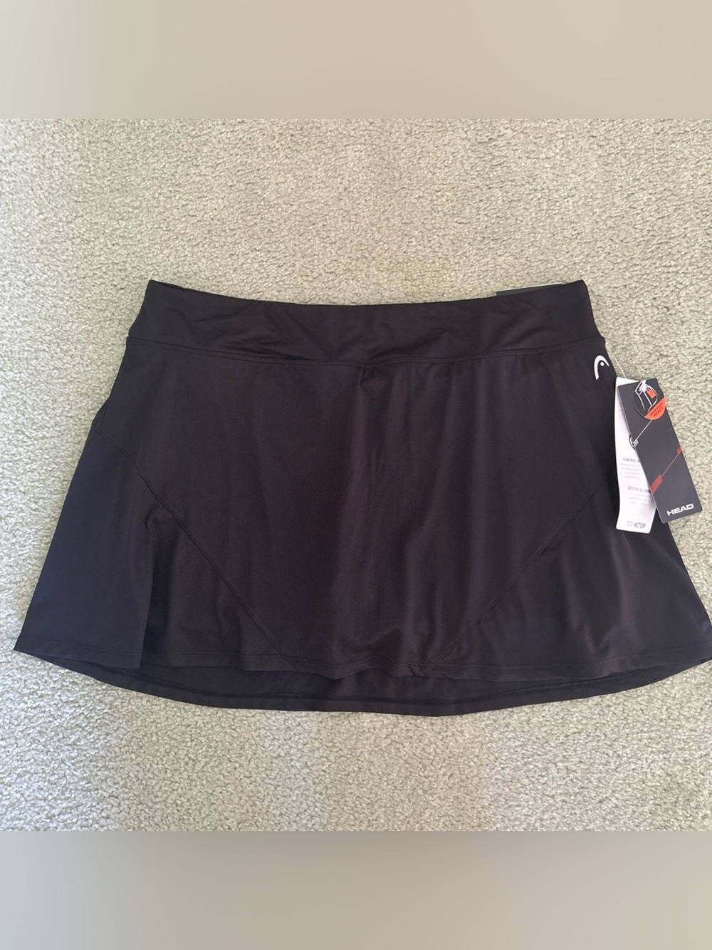 Head Half Swing Dri Motion Black Mesh Skort with inner short pockets size XL